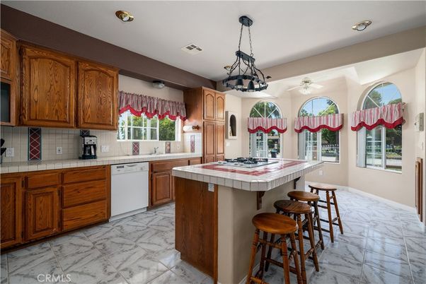 Interior, Kitchen, Marble, Pendant Lights, Recessed Lighting, Tile Countertops