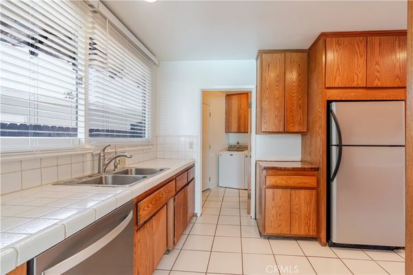 Interior, Kitchen, Tile Countertops, Washer