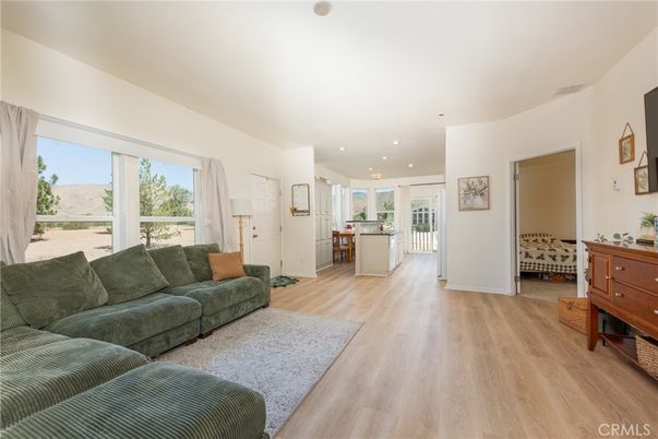 Interior, Kitchen, Living room, Pendant Lights, Recessed Lighting, Wood Texture Flooring