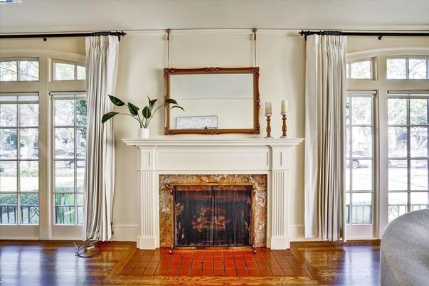 Fireplace, Interior, Wood Texture Flooring
