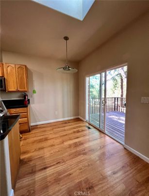 Empty room, Interior, Kitchen, Pendant Lights, Wood Texture Flooring