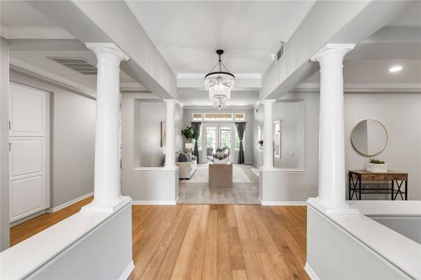 Chandelier, Interior, Recessed Lighting, Wood Texture Flooring