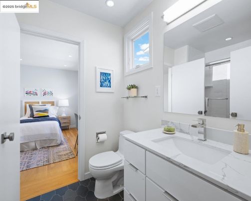 Bathroom, Bedroom, Interior, Recessed Lighting, Wood Texture Flooring