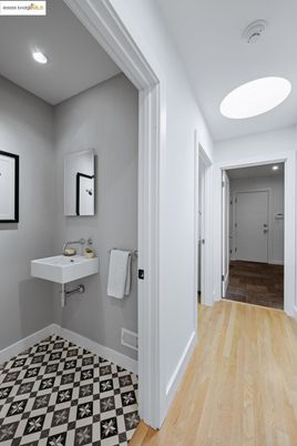 Bathroom, Interior, Recessed Lighting, Wood Texture Flooring
