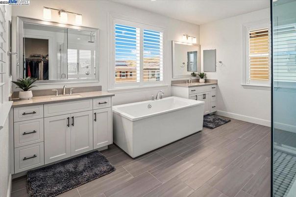 Bathroom, Dual Sink Vanities, Glass Shower, Interior