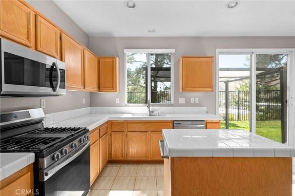 Interior, Kitchen, Recessed Lighting, Tile Countertops