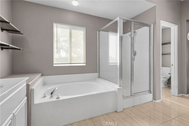 Bathroom, Glass Shower, Interior, Recessed Lighting, Wood Texture Flooring