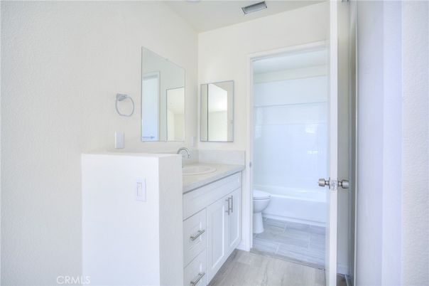 Bathroom, Dual Sink Vanities, Interior, Wood Texture Flooring