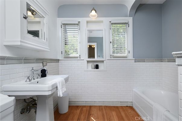 Bathroom, Interior, Wood Texture Flooring