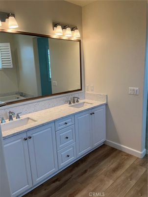 Bathroom, Dual Sink Vanities, Interior, Wood Texture Flooring