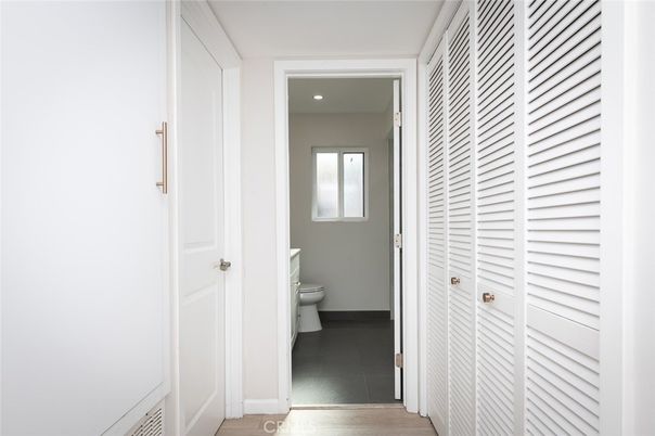 Bathroom, Interior, Recessed Lighting, Wood Texture Flooring