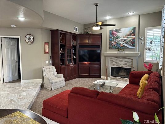 Fireplace, Interior, Living room, Recessed Lighting