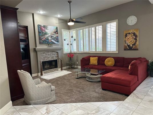 Fireplace, Interior, Living room, Recessed Lighting