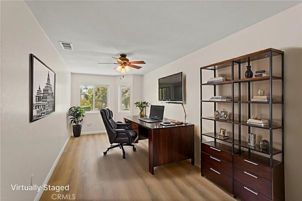 Home Office, Interior, Wood Texture Flooring