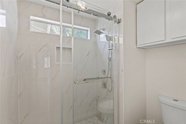 Bathroom, Glass Shower, Interior, Marble Walls