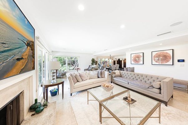 Dining room, Fireplace, Interior, Living room, Pendant Lights, Recessed Lighting