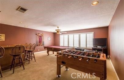 Billiard Table, Game Room, Interior, Recessed Lighting