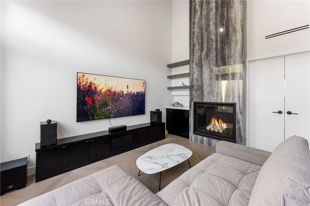 Fireplace, Interior, Living room, Wood Texture Flooring