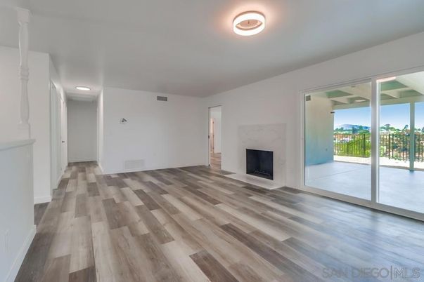Empty room, Fireplace, Interior, Wood Texture Flooring