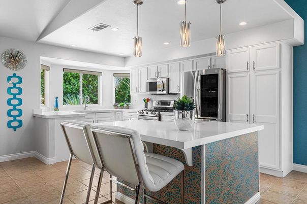 Interior, Kitchen, Pendant Lights, Recessed Lighting, Stainless Steel Appliances