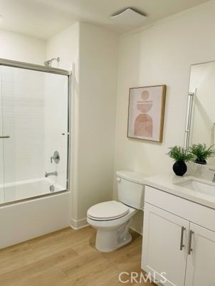 Bathroom, Glass Shower, Interior, Wood Texture Flooring