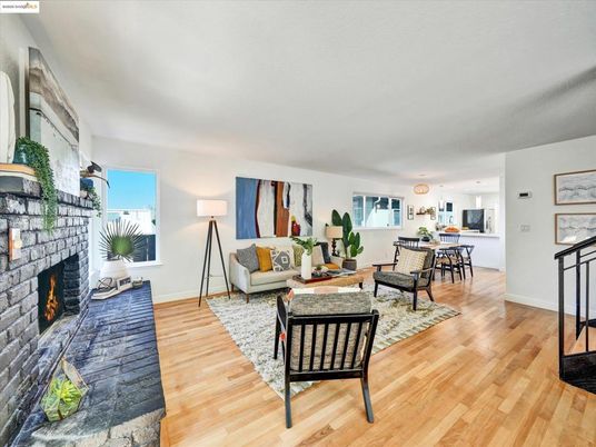 Dining room, Fireplace, Interior, Living room, Wood Texture Flooring