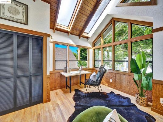 Home Office, Interior, Sun Room, Wooden Ceilings, Wood Texture Flooring