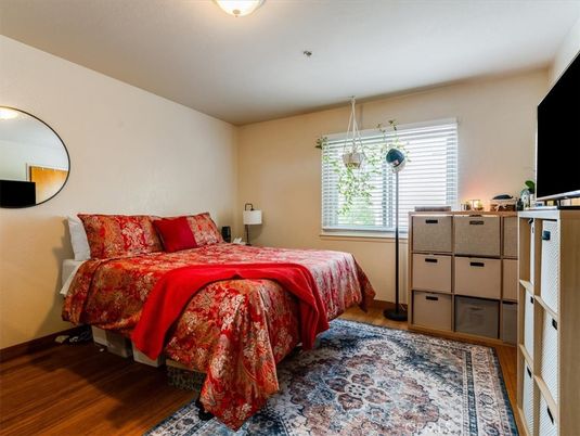 Bedroom, Interior, Wood Texture Flooring