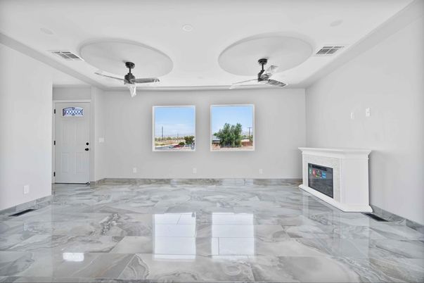 Empty room, Fireplace, Interior, Marble