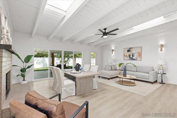 Dining room, Fireplace, Interior, Living room, Wood Texture Flooring