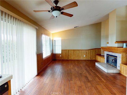 Empty room, Fireplace, Interior, Wood Texture Flooring