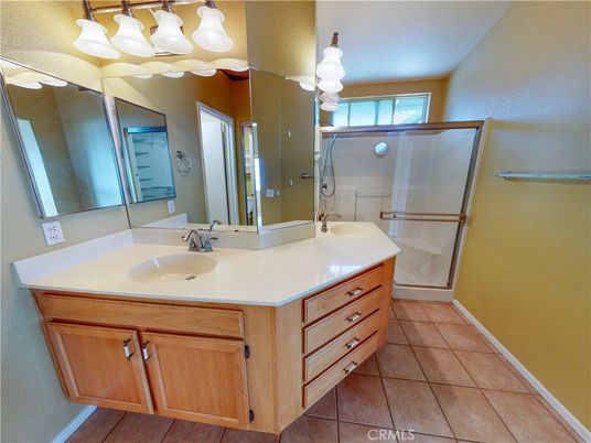 Bathroom, Dual Sink Vanities, Glass Shower, Interior