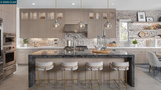 Interior, Kitchen, Pendant Lights, Recessed Lighting, Stainless Steel Appliances