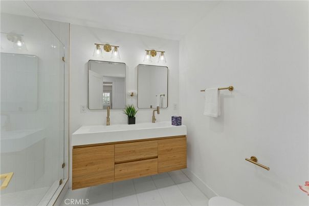 Bathroom, Dual Sink Vanities, Glass Shower, Interior