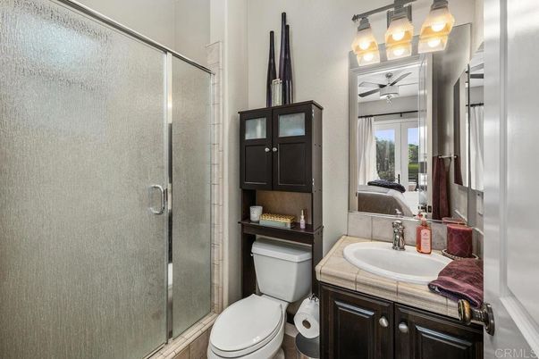 Bathroom, Glass Shower, Interior, Tile Countertops