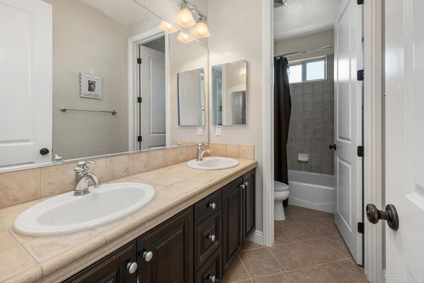 Bathroom, Dual Sink Vanities, Interior, Tile Countertops