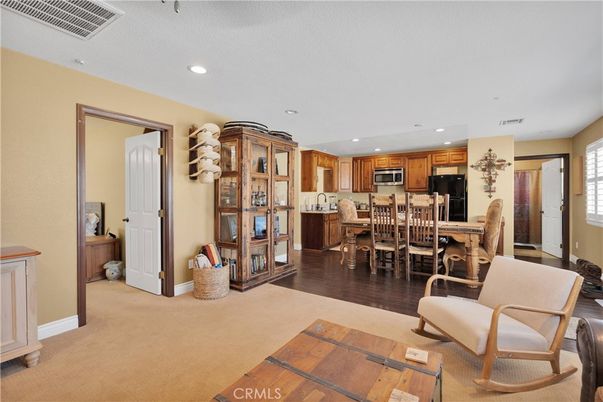 Dining room, Interior, Kitchen, Recessed Lighting, Wood Texture Flooring
