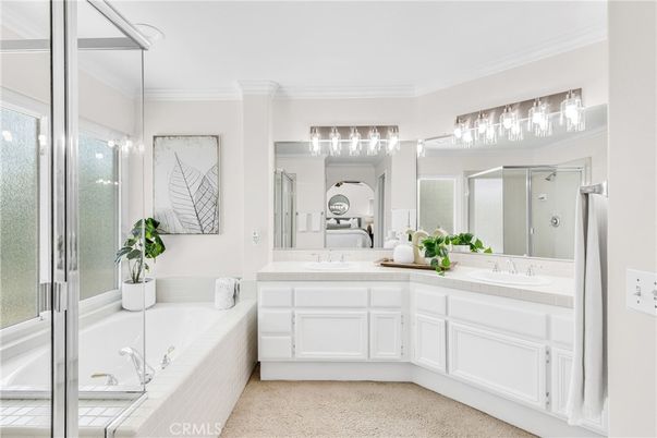 Bathroom, Dual Sink Vanities, Glass Shower, Interior, Tile Countertops