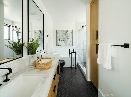 Bathroom, Dual Sink Vanities, Glass Shower, Interior