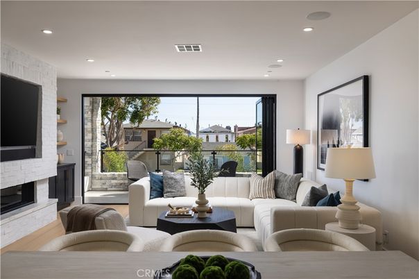 Fireplace, Interior, Living room, Recessed Lighting