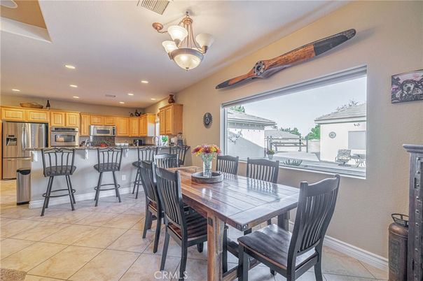 Dining room, Interior, Kitchen, Recessed Lighting, Stainless Steel Appliances