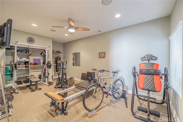 Fitness Equipment, Interior, Recessed Lighting