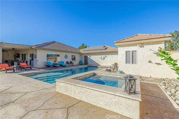 Exterior, Pool, Solar Panels