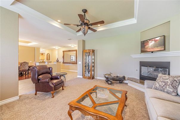 Fireplace, Interior, Living room, Recessed Lighting