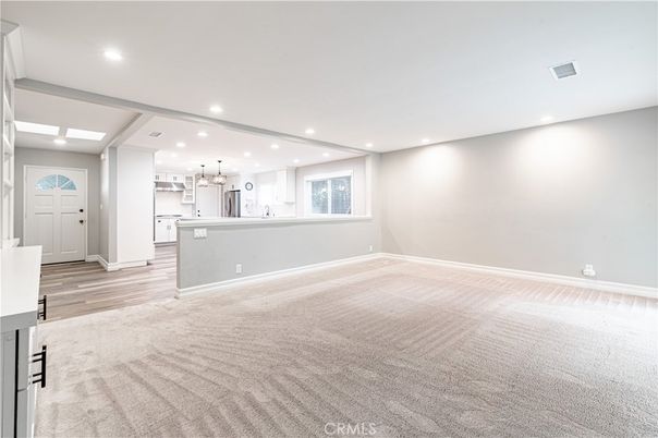 Empty room, Interior, Kitchen, Pendant Lights, Recessed Lighting