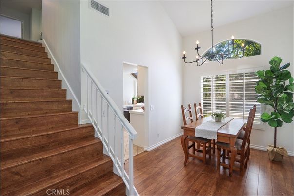 Chandelier, Dining room, Interior, Pendant Lights, Wood Texture Flooring