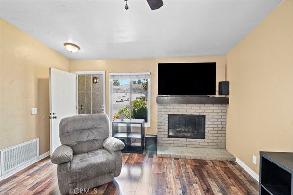 Fireplace, Interior, Wood Texture Flooring