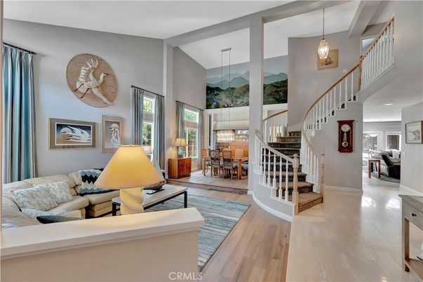 Dining room, Interior, Living room, Pendant Lights, Wood Texture Flooring