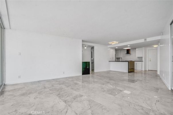 Empty room, Interior, Kitchen, Marble, Recessed Lighting