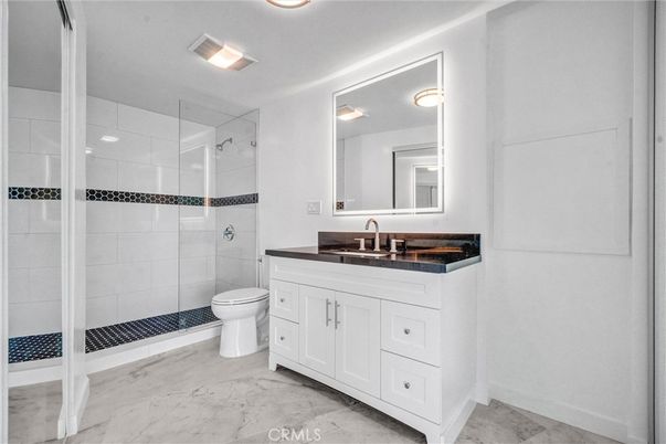 Bathroom, Glass Shower, Interior, Marble